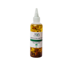 Flacon d'huile capillaire naturelle Accélérateur de Pousse de Cheveux Recette de Mima - ASB Cosmétique