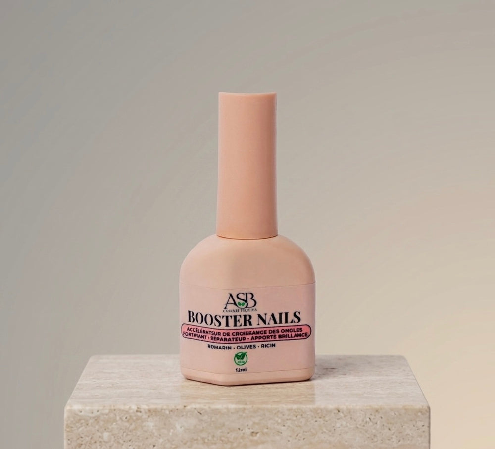 Flacon de Sérum Fortifiant pour ongles et cuticules Booster Nails aux ingrédients naturels - ASB Cosmétique