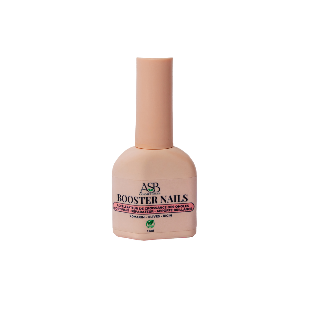 Flacon de Sérum Fortifiant pour ongles et cuticules Booster Nails aux ingrédients naturels - ASB Cosmétique