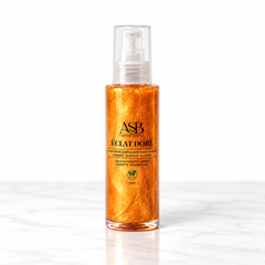 Éclat doré - Huile Scintillante pour le Corps – soin cosmétique ASB Cosmétiques, marque inspirée des rituels de beauté marocains