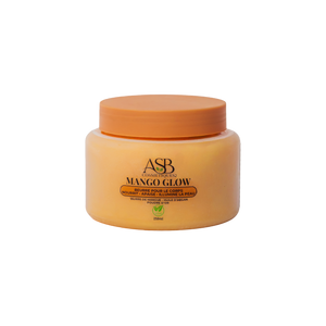 Pot de beurre corporel nourrissant naturel Mango Glow pour la peau et les cheveux - ASB Cosmétique