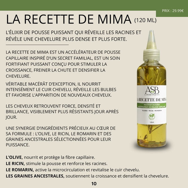 🌱 Catalogue Partie 2 :
• Rétino-Lift
• Mango Glow
• La Recette de Mima
• Éclat Doré
• Ginger Aloé Fresh
• Booster Nails