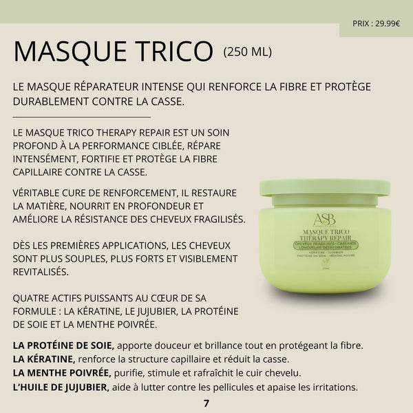 🌱 Catalogue Partie 1 :
• Présentation
• Nuage de l’Atlas
• Hair Protect
• Shampooing Blowtox
• Masque Blowtox
• Shampooing Trico Therapy Repair
• Masque Trico Therapy Repair