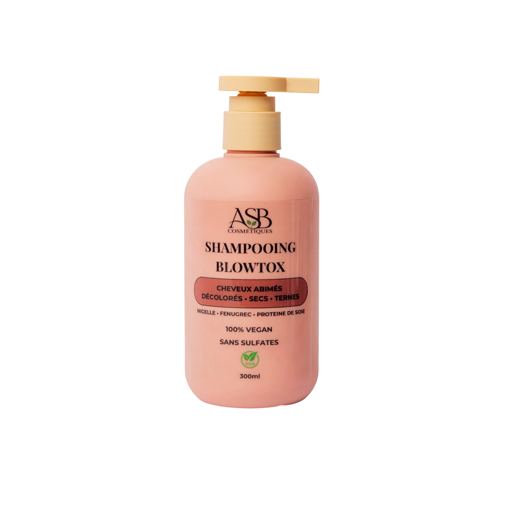 Flacon de Shampoing naturel Blowtox fortifiant et hydratant sans sulfate - ASB Cosmétique
