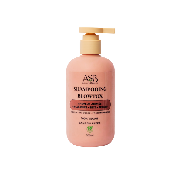Flacon de Shampoing naturel Blowtox fortifiant et hydratant sans sulfate - ASB Cosmétique